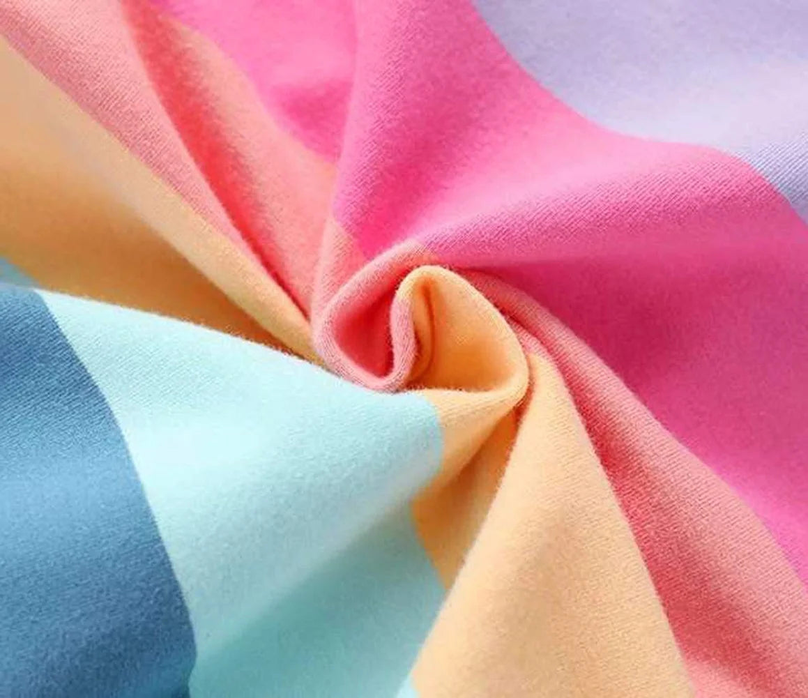 Lovebay Kids Girl Rainbow Pullover Hoodies Casual Hooded Sweatshirts Jumper Hoody Sweater Tops