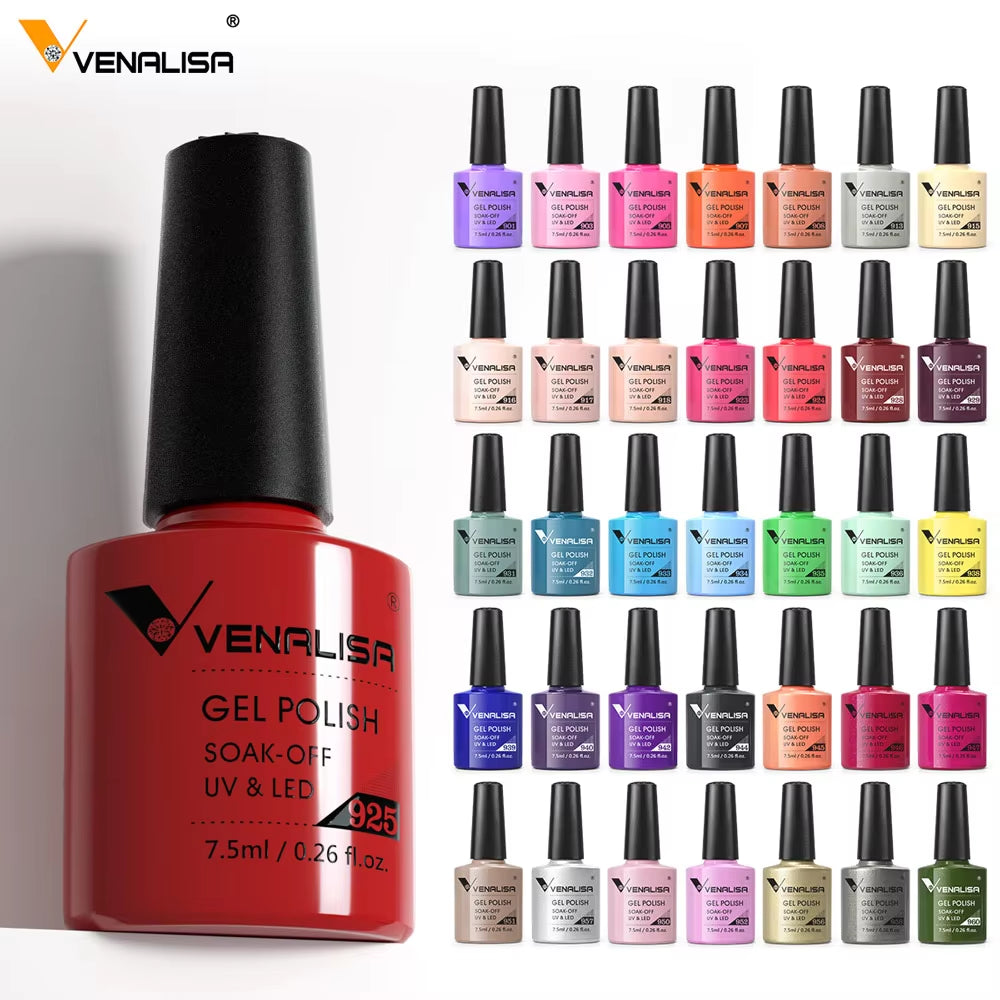 Nail Gel Polish Semi Permanent Gellack Nail Art Salon 120 Color Glitter 7.5Ml Soak off Organic UV LED Nail Gel Varnish