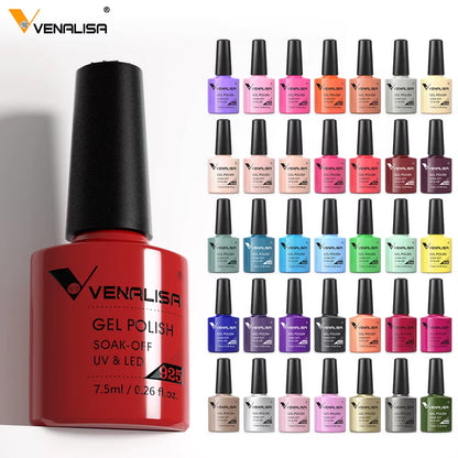 Nail Gel Polish Semi Permanent Gellack Nail Art Salon 120 Color Glitter 7.5Ml Soak off Organic UV LED Nail Gel Varnish