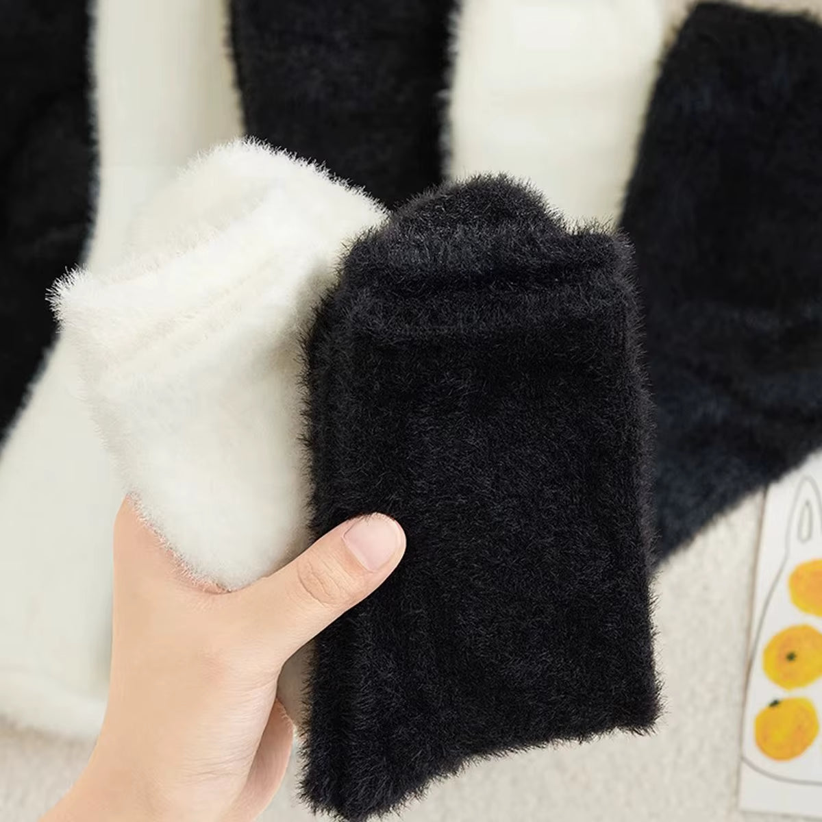 2 Pairs Cute Cow Spots Print Socks, Thickened & Warm Coral Fleece Socks, Women'S Stockings & Hosiery