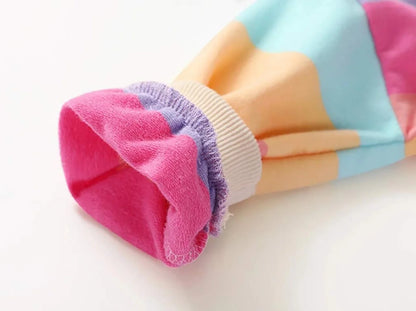 Lovebay Kids Girl Rainbow Pullover Hoodies Casual Hooded Sweatshirts Jumper Hoody Sweater Tops