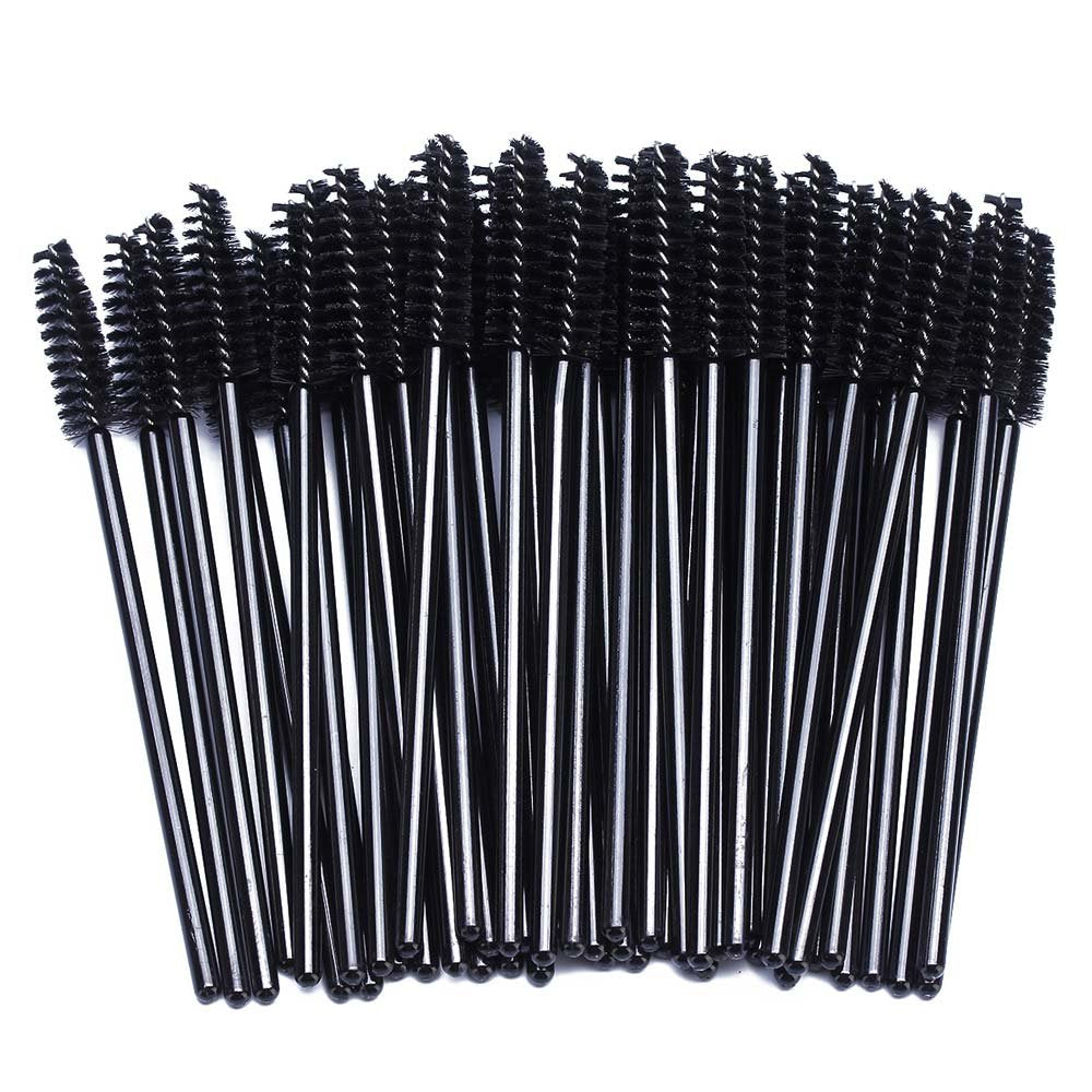 100 Disposable Eyelash Spoolies - Mascara Applicator and Lash Wand for Extensions and Eyebrows